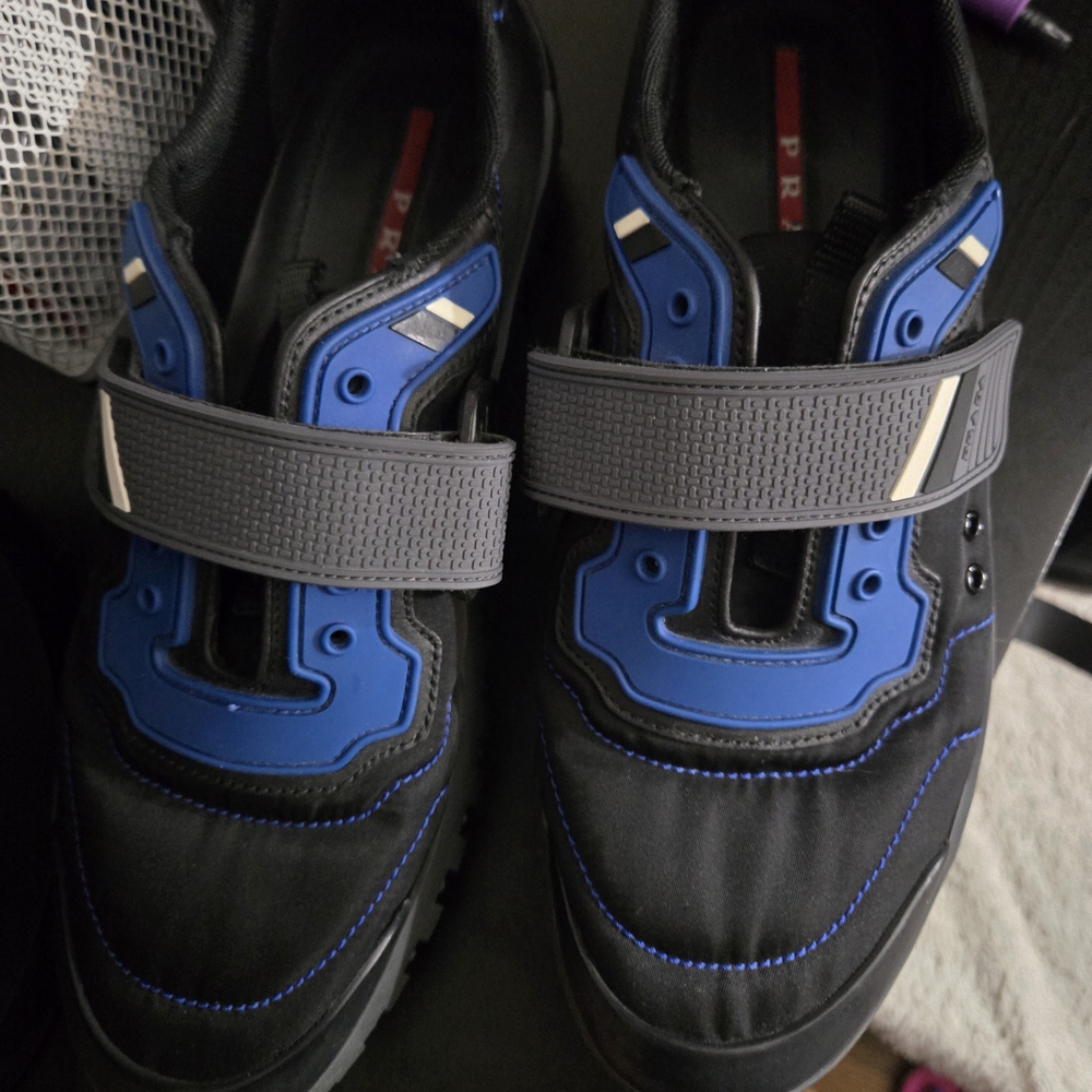 Prada Black and Blue Sneakers